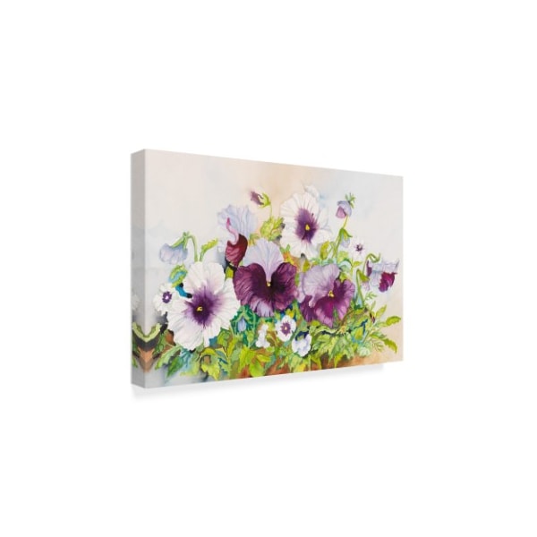 Joanne Porter 'Early Pansies' Canvas Art,12x19